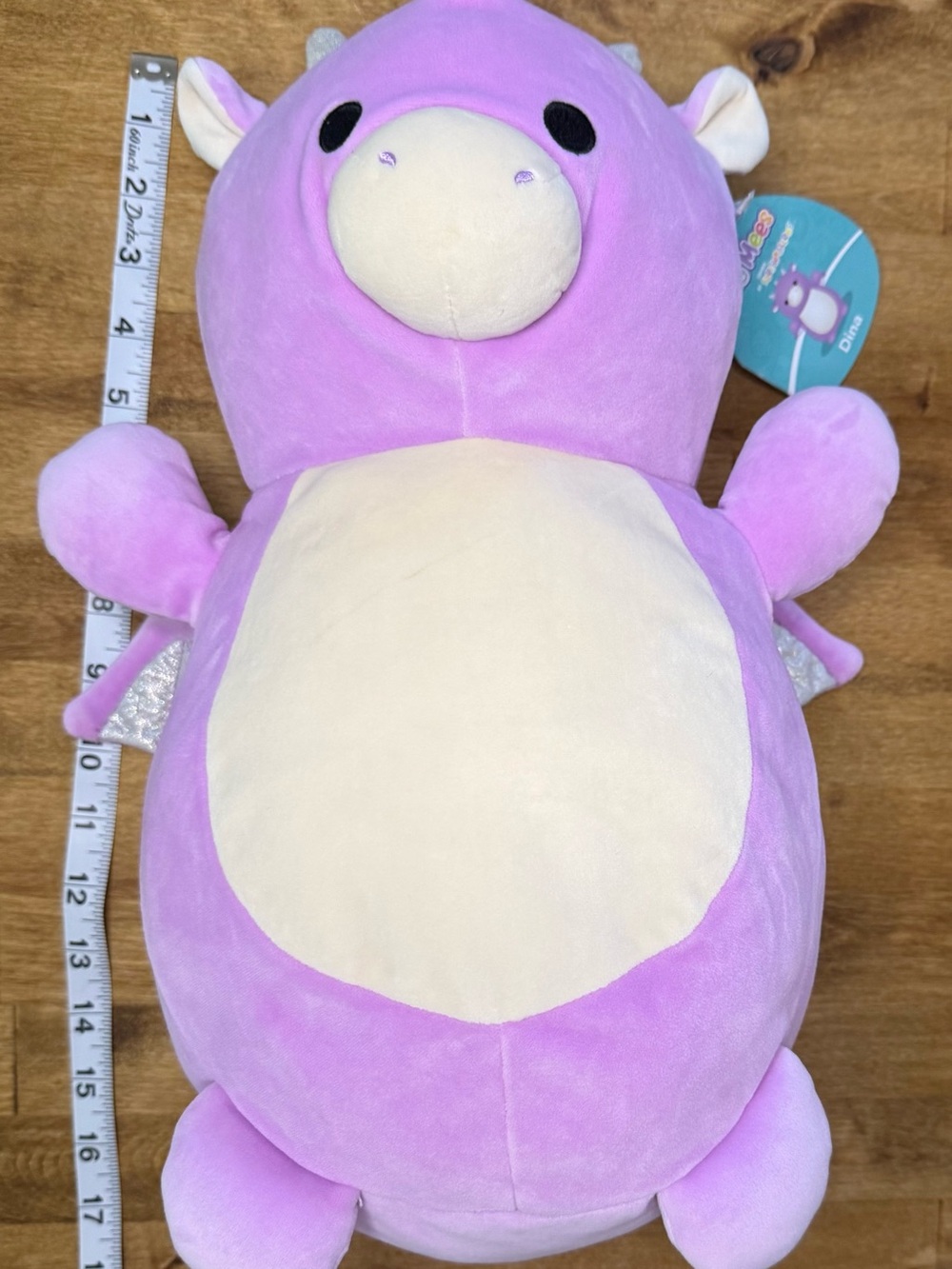 Squishmallows HugMees Dina Purple Dragon Plush Stuffed Animal